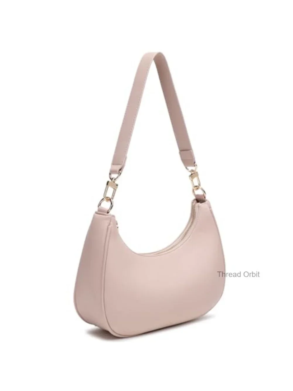 Vintage Hobo Shoulder Bag Lightweight PU Leather with Zipper Multi-Functional